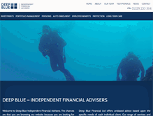 Tablet Screenshot of deepbluefinancial.com